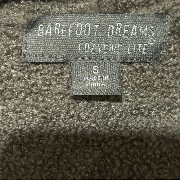 Barefoot Dreams Green Cardigan Sweater Soft Knit Open Front - Picture 4 of 5